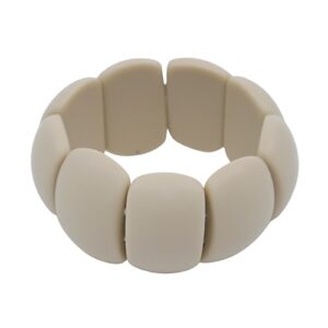 B0217 - RESIN BRACELET OVAL SHAPES ON ELASTIC "MARIA"