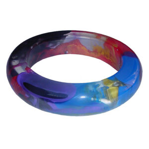 B1449 - RESIN BRACELET BANGLE 0,7CM "MARBLE"