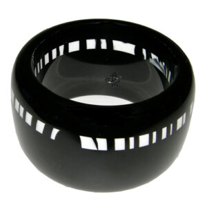 B2161 - RESIN BRACELET BANGLE 5.0 CM "BAR CODE"