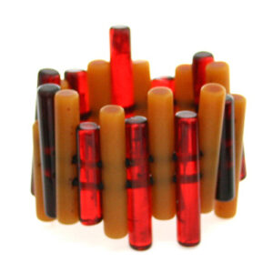 B2198 - RESIN BRACELET THIN MIX CYLINDERS "PIPAS"