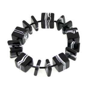 B2201 - RESIN BRACELET MIX SQUARES "BAR CODE"