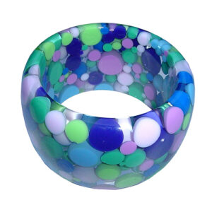 B2521 - RESIN BRACELET BANGLE 5.0 CM "PETIT BALLS"