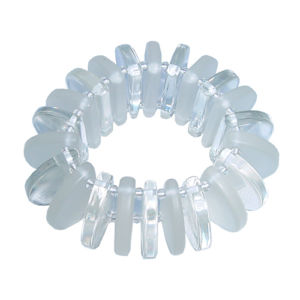 B2575 - RESIN BRACELET HALF MOON SLICES ON ELASTIC "GALACTIC"