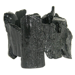 B2731 - RESIN BRACELET 8 PZS ON ELASTIC "CHARCOAL"