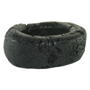 B2790 - RESIN BRACELET LARGE ROUND DONUT BANGLE "CHARCOAL"