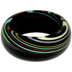 B3170 - RESIN BRACELET RETRO, SOLID ROUND 34MM BANGLE "OPTIC"