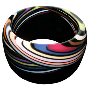 B3171 - RESIN BRACELET RETRO, SOLID ROUND 50MM BANGLE "OPERA"