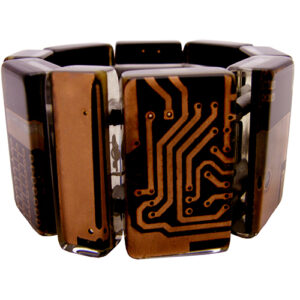 B3236 - RESIN BRACELET FLASH "QUEEN", 9 SQUARES MIX