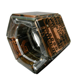 B3239 - RESIN BRACELET FLASH "HARVEY", 5CM HEXAGONAL