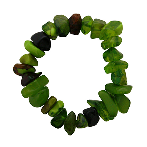 B3547-V03 - B3547 - RESIN BRACELET 1 STRAND SMALL BEADS ON ELASTIC "ORIENT EXPRESS"