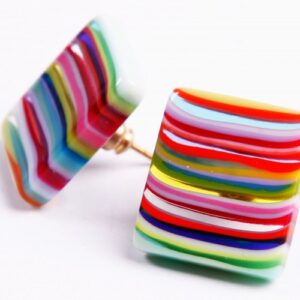 E0074 - LIQUORICE ALLSORTS SMALL SQUARE STUD