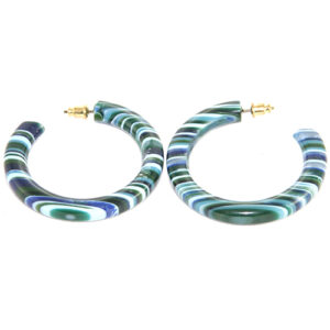 E2215 - RESIN EARRINGS LIQUORICE "HOOPS"