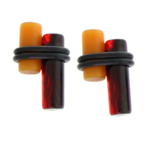 E2264 - RESIN EARRINGS MIX CYLINDERS "QUENA"