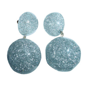 E2495 - RESIN EARRINGS METALLIQUE TWO PIECE "SPLENDOUR"
