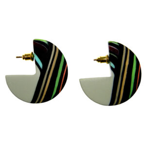 E3177 - RESIN EARRINGS RETRO "PACMAN"