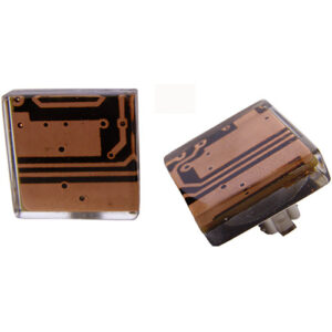 E3217 - RESIN EARRINGS SQUARE CLIP ON FLASH "DALE"