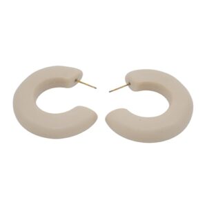 E0035 - RESIN EARRINGS THICK HALF HOOP ON PIN "LUCIA"