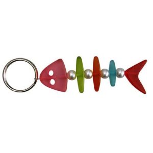 K0178 - RESIN KEYRING "SKELETON FISH"
