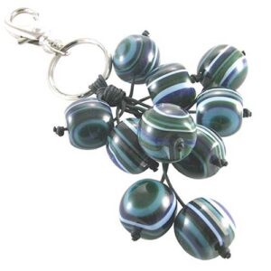 K0993 - RESIN KEYRING LIQUORICE ALLSORTS BALLS "CAT EYES"