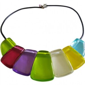 N0035-07 - N0035 - SEVEN SPLAYED ON LEATHER CORD"BELLA"