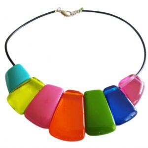 N0035-08 - N0035 - SEVEN SPLAYED ON LEATHER CORD"BELLA"