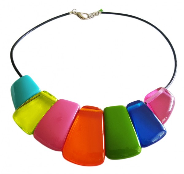N0035-08 - N0035 - SEVEN SPLAYED ON LEATHER CORD"BELLA"
