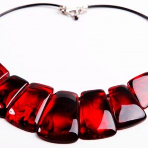N0035 - SEVEN SPLAYED ON LEATHER CORD"BELLA"