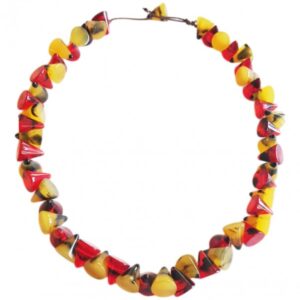 N0058 - RESIN NECKLACE SMALL CONES "CORINA" 55CM