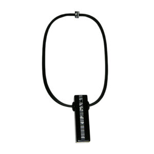 N2160 - RESIN NECKLACE BAR CODE LONG PENDANT