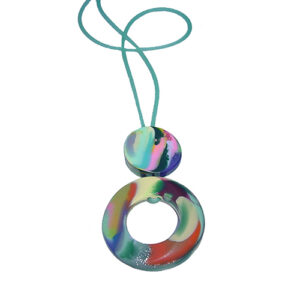 N2364 - RESIN NECKLACE ON RUBBER CORD TROPICALIA "BABY"