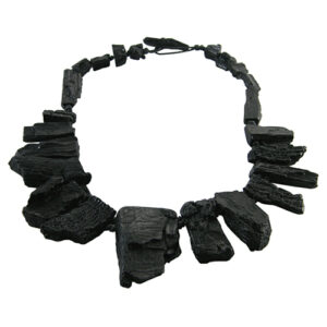 N2730 - RESIN NECKLACE LARGE CHOKER "CHARCOAL"