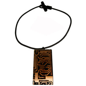 N3226 - RESIN NECKLACE RECTANGLE PENDANT FLASH "STEVEN"