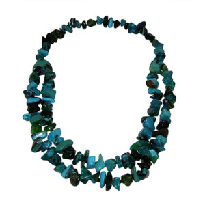 N3535 - RESIN NECKLACE TWO STRAND SMALL BEAD "ORIENT EXPRESS"