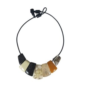 N0035-21 - N0035 - SEVEN SPLAYED ON LEATHER CORD "BELLA"