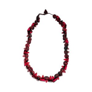 N0058 - RESIN NECKLACE SMALL CONES "CORINA" 55CM