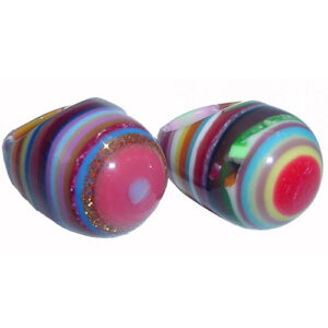 R1159 - RESIN RING LARGE LIQUORICE "CAT EYE"