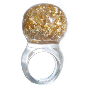 R2500 - RESIN RING LARGE BALL RING METALLIQUE "SPLENDOUR"