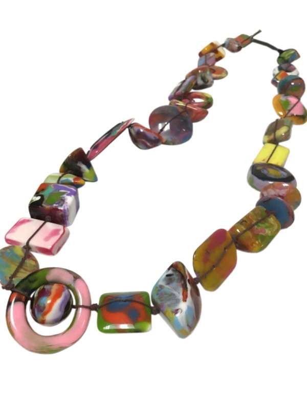 N0038-17 - N0038 – LONG MULTI BEAD “INDIANA” 110CM